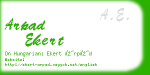 arpad ekert business card